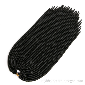 Pure Color 18 Inch Braids Straight Locs 24 Strands/Piece Crochet Braids Hair Extension Afro Synthetic Hair Fiber